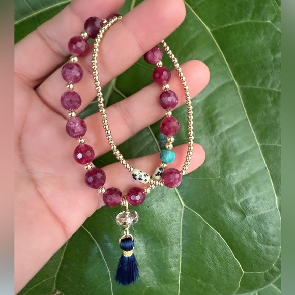 Alihoma Bermudez Jewelry - Garnet Bracelets